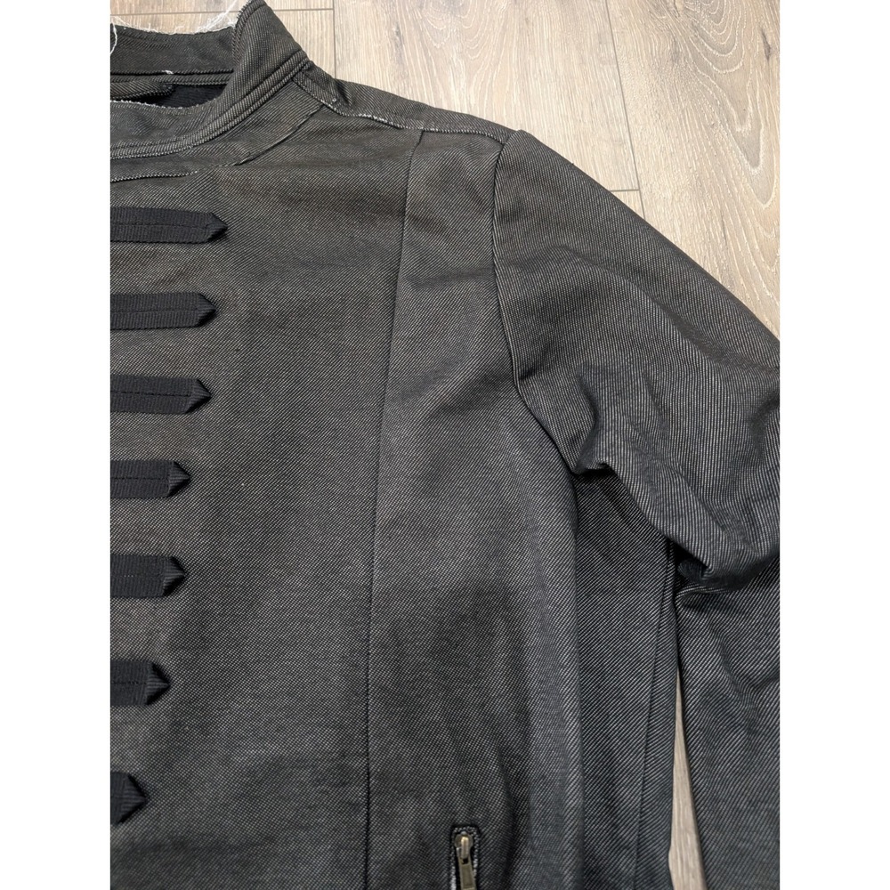 Rocawear Denim Company 2XL Black Moto-Style Jacket Asym Zip Streetwear Hip... - Picture 11 of 16